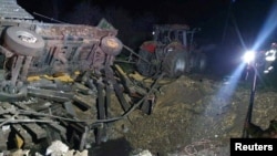 Vendi ku ka ndodhur shpërthimi në fshatin Pzhevoduv të Polonisë. Nëntor, 2022.