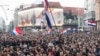Sudionici antivakserskog prosvjeda u Zagrebu, 20. studenog 2021.