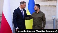 Predsednici Poljske i Ukrajine, Andžej Duda i Volodomir Zelenski, Luzsk, 9. jul 2023. 