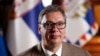 Predsednik Srbije Aleksandar Vučić tokom intervjua Rojtersu u Beogradu, Srbija, 9. juna 2023.