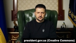 Predsednik Ukrajine Volodimir Zelenski u jednom od obraćanja ukrajinskom narodu, april 2023. 