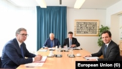 Trilateralni sastanak u Briselu evropskih predstavnika sa liderima Srbije i Kosova