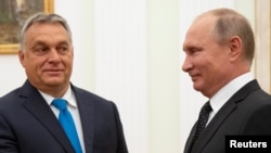 Viktor Orban, premijer Mađarske, i Vladimir Putin, predsednik Rusije, prilikom susreta u Moskvi 18. septembra 2018.