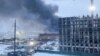 A fire burns in Barashika on December 12.