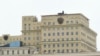 An image that has circulated on social media showing a Pantsir missile system on the roof of the Russian Defense Ministry's building in Moscow. 