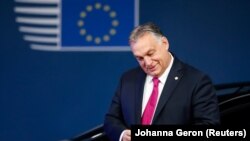 Mađarski premijer Viktor Orban na samitu EU, u zgradi Evropskog vijeća u Briselu, Belgija, 15. decembra 2021. 