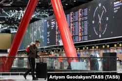 Terminal C moskovskog aerodroma Šeremetjevo dok se suspenduju međunarodni letovi zbog sankcija uvedenih Rusiji nakon invazije na Ukrajinu, 8. mart 2022.