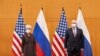 Zamjenica američkog državnog sekretara Wendy Sherman i zamenik ruskog ministra spoljnih poslova Sergej Rjabkov na pregovorima u Ženevi, 11. januar 2022.
