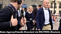Švedska premijerka Magdalena Andersson na putu ka parlamentu da pred svoju ostavku, 15. septembar 2022. 