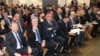 Bh. političari na konferenciji u Mostaru (slijeva nadesno): Bakir Izetbegović, Dragan Čović, Mladen Ivanić, Milorad Dodik, Božo Ljubić, Željka Cvijanović (fotoarhiv)