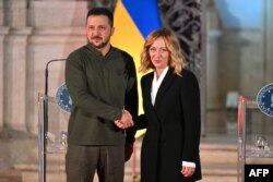 Джорджа Мелони и Владимир Зеленский на встрече в Риме в октябре 2024 года