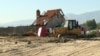 North Macedonia - Trubarevo and the burned building of the electronic and plastic waste processing factory after the fire on October 13, 2025