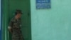 A file photo of a Kazakh border post.