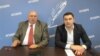 Брифинг Темура Надарая (слева) и Вадима Ехвая в АРСМИРА
