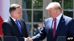 Анджей Дуда и Дональд Трамп в Вашингтоне 12 июня 2019 года