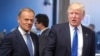 Дональд Туск і Дональд Трамп, Брусэль, 2017, архіўнае фота 