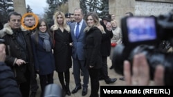 Nemanja Ristić, drugi s leva, sa šefom diplomatije Rusije Sergejom Lavrovim, Beograd