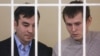 Російські військові Євген Єрофеєв (ліворуч) та Олександр Александров під час засідання суду у Києві. 29 вересня 2015 року