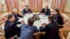 Джордж Сорос – гость президента Украины Петра Порошенко. Киев, 13.01.2015.