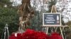 A memorial to the victims of the September 2021 Perm State University shooting