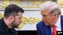 ფოტო არქივიდან. უკრაინის პრეზიდენტი ვოლოდიმირ ზელენსკი და აშშ-ის პრეზიდენტი დონალდ ტრამპი თეთრი სახლში. ვაშინგტონი, 2025 წლის 18 აგვისტო