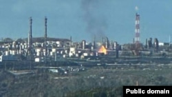 Пожар во рафинерија за нафта во близина на рускиот град Уфа, на околу 1.400 километри од линиите на фронтот, 12 септември 2025 година.