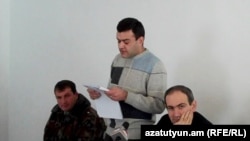 Նիկոլ Փաշինյանը դատական նիստերից մեկի ժամանակ, 18-ը փետրվարի, 2011թ․