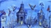 Владимир Колтунов. «Девичий переполох» Ю. Милютина. Эскизы декораций