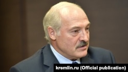 Президент Белоруссии Александр Лукашенко на встрече с российским коллегой Владимиром Путиным, Сочи, 23 августа