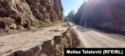 Uništen dio puta u Buturović Polju, oktobar, 2024.