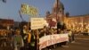 Several hundred pensioners gather at a protest organized by the Association of Trade Unions of Retirees in Serbia and the Union of Pensioners of Serbia in Belgrade on October 30.