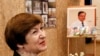Russia -- Nataliya Magnitskaya, mother of dead anti-corruption lawyer Sergei Magnitsky reacts during an evening hosted by Russian opposition to remember her son in Moscow , 08Apr2013