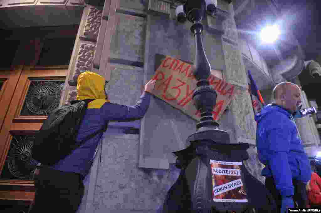 Protest against air polution in Belgrade, organised by initiative Don't Let Belgrade drown