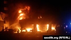 Пожар в магазине ковров в Намангане. 