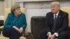 Анґела Меркель та Дональд Трамп під час переговорів у Білому домі. Вашингтон, 17 березня 2017 року