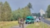 Пожежники охороняють ділянку, куди могли впасти частини безпілотника, Польща, 10 вересня 2025 року