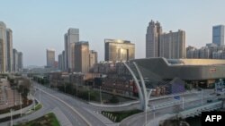 Prazna ulica u Wuhanu u centralnoj kineskoj provinciji Hubei, 10 mart 2020.