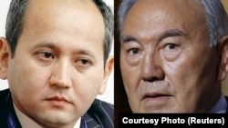 Kazakhstan -- combo photo of Kazakh President Nursultan Nazarbaev (R) and entrepreneur Mukhtar Ablyazov, undated