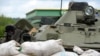 Блокпост украинских войск у Славянска