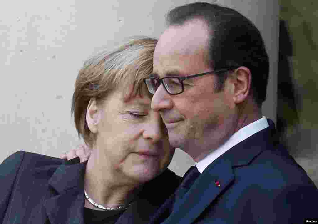 Angela Merkel i Fransoa Oland