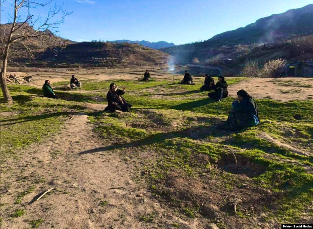 Women gather in Iran&#39;s Lorestan Province.