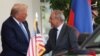 U.S. President Donald Trump welcomes Armenia's Prime Minister Nikol Pashinyan to the White House in Washington, August 8, 2025.