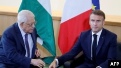 Պաղեստին պետության նախագահ Մահմուդ Աբասը և Ֆրանսիայի նախագահ Էմանյուել Մակրոնը, արխիվ