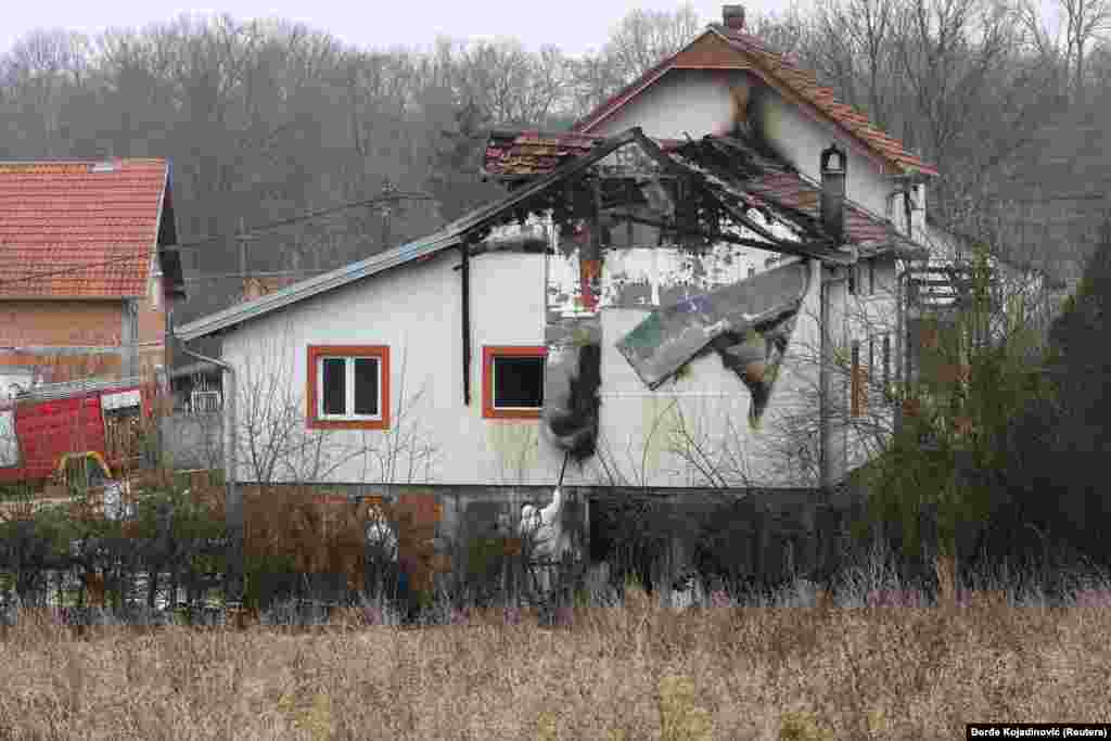 Uviđaj nakon požara u domu za stara lica, Veliki Borak, beogradsla opština Barajevo, 20. januar 2025. &nbsp;