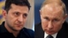 Президент України Володимир Зеленський, президент Росії Володимир Путін
