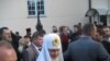 Патріарх Кирило біля стін Корецької обителі, 2 серпня 2009 р. 