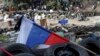 Баррикады у горсовета Мариуполя