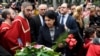 ფოტო არქივიდან: სალომე ზურაბიშვილი 9 აპრილის მემორიალთან. 9 აპრილი, 2019 წელი