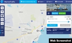 Останнім місцем перебування плавучого крана «Чорноморець-27» значиться порт «Керч»