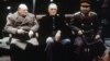 Crimea -- Winston Churchill, Franklin Roosevelt and Josef Stalin at the Yalta Conference in Livadia, Crimea, February 1945
